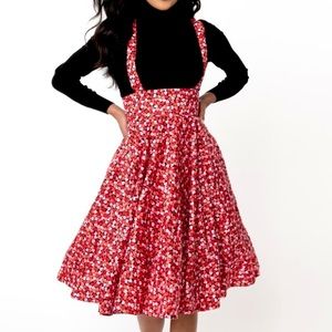 Unique vintage overall flare skirt size large